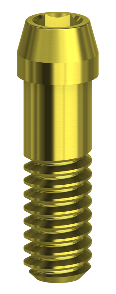 DESS CONIC EVO Screw 4.8 on implant TIN-coated