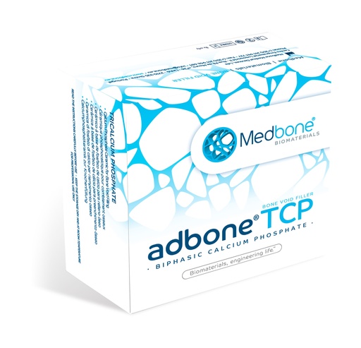 [TCP050105P] MEDBONE adbone®TCP 0.5 - 1 mm (0.5 g / 0.35 cc) - 5 purkin pakkaus