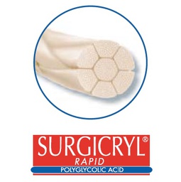[14101512P] SMI Surgicryl® Rapid DS-12 5-0 3/8 50 cm 12 kpl (EASY PASS)
