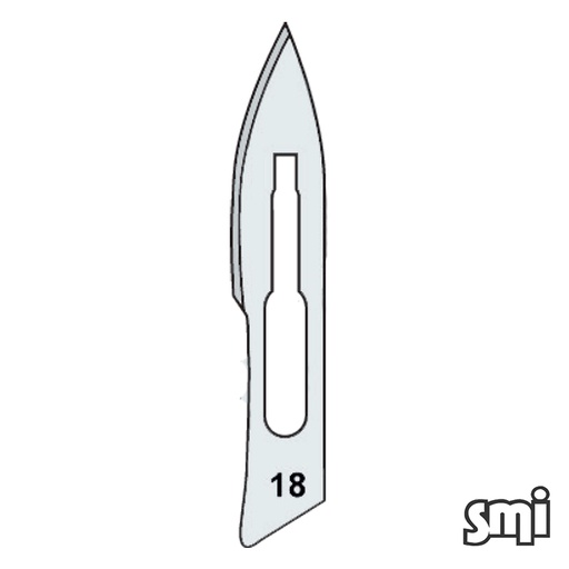 [ZB18] Kirurginveitsen terät N° 18 - 100 kpl