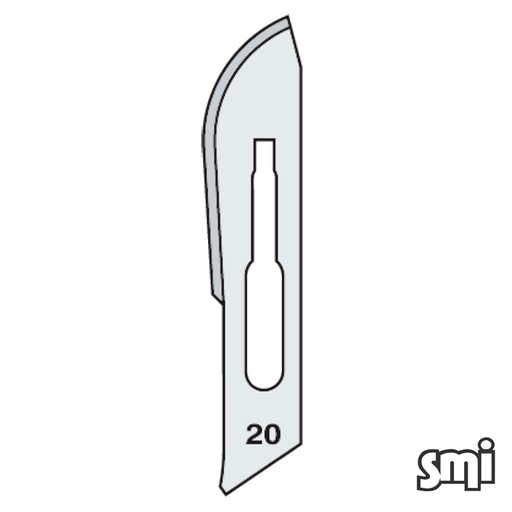 [ZB20] Kirurginveitsen terät N° 20 - 100 kpl